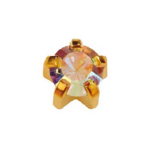 Серьги  крапан средн   горн. хрусталь R115