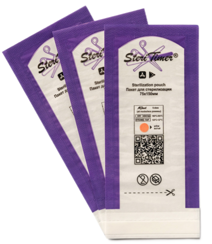 Пакет комбиниров  STERITIMER 75х150 мм (100 шт/уп)  БЕЛЫЙ