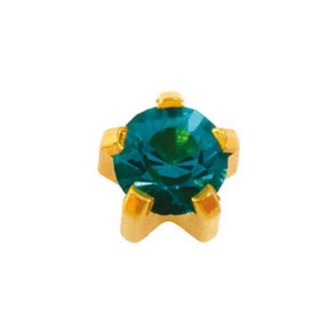 Серьги  крапан средн   голубой циркон  R112