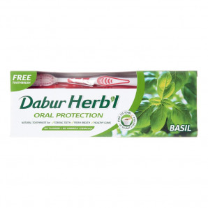 Зубная паста Dabur Toothpaste Basil (базилик в компл с зуб щеткой) 150 г 700299