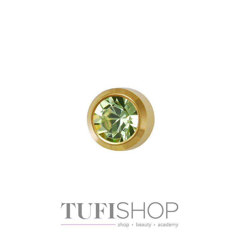 Серьги  завальц. средн   хризолит  R208