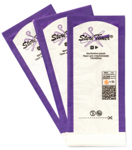 Пакет комбиниров  STERITIMER 100х200 мм (100 шт/уп)  БЕЛЫЙ