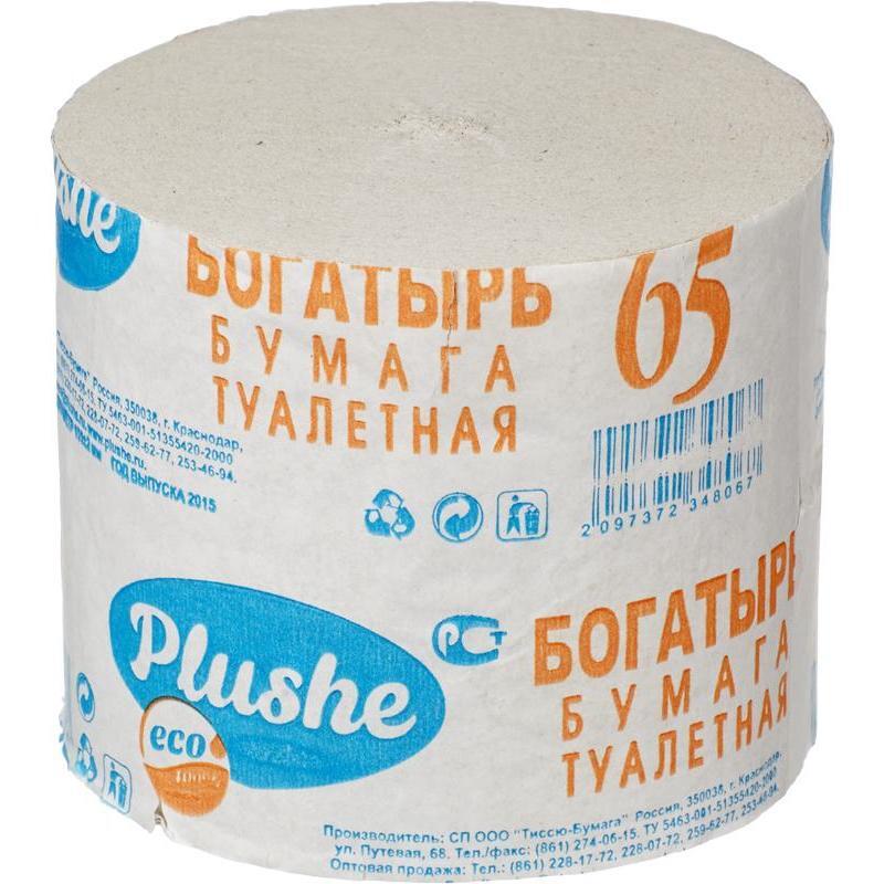 Бумага туалет 1-сл сер БОГАТЫРЬ рул