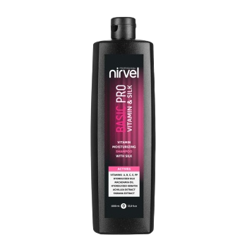 Шампунь NIRVEL Увлажн с вит и шелк Vitamin moisturizing shampoo with silk Basic PRO 1 л  МТ7604